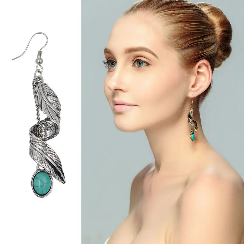 Женские длинные серьги подвески в богемном стиле|earring supplies|silver triangle earringssilver sapphire