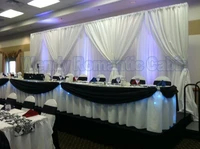 3m6m two layers ice silk white wedding backdrop wedding decoration stage curtain wedding drapes