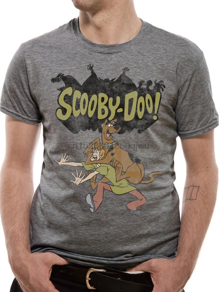 Scooby Doo Spooky официальная ворсистая таинственная машина серый мужской футболка