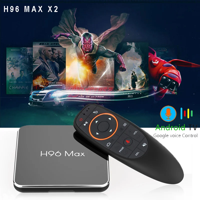 ТВ приставка H96 max X2 4 ГБ 32 64 Android 8 1 Amlogic S905X2 1080P H.265 4K телеприставка Google Play Smart tv