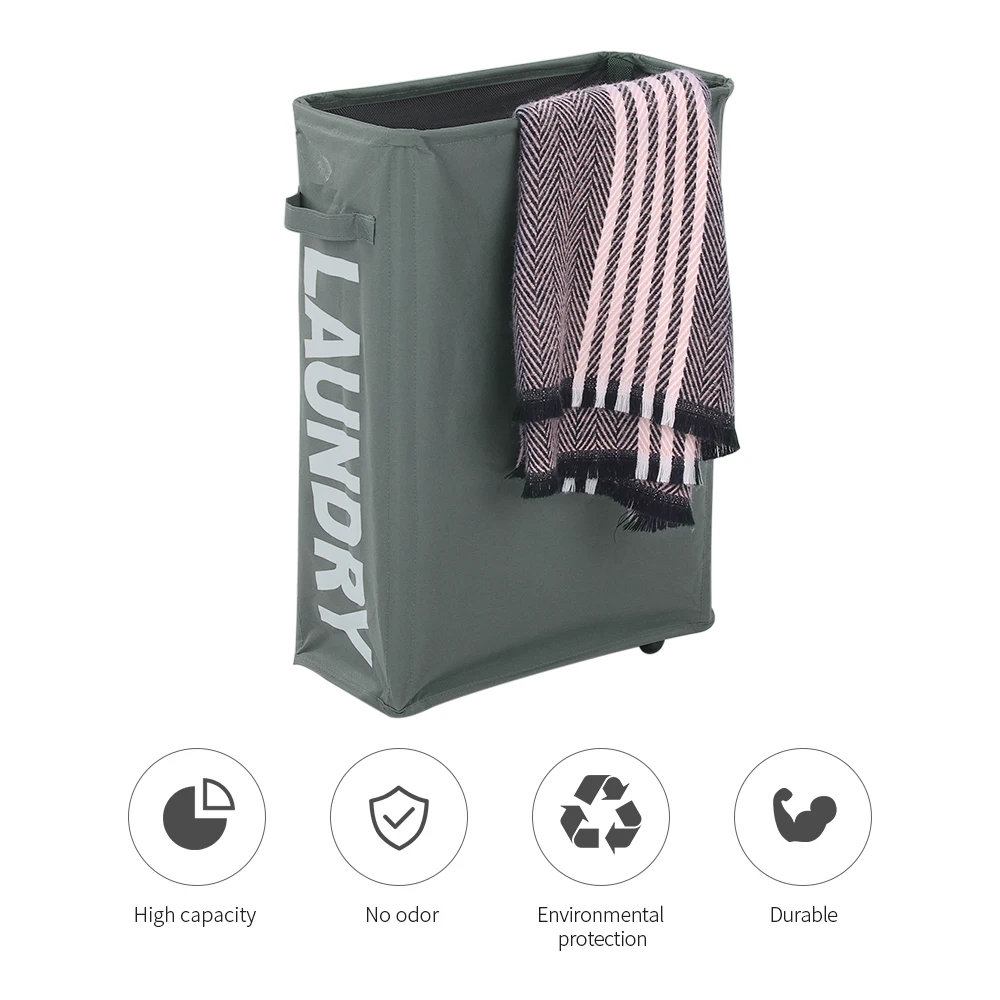 Угловой тонкий Складная Ткань Оксфорд корзина для белья Bin сетка с кулиской