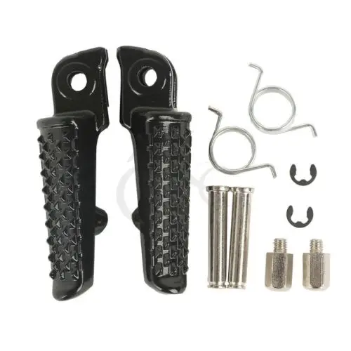 Black Пара передних подножек для ног педали для Honda CBR 1000RR 2004- CBR 600RR 2003-2006 CB1000R 2008- мотоцикл - Цвет: Black
