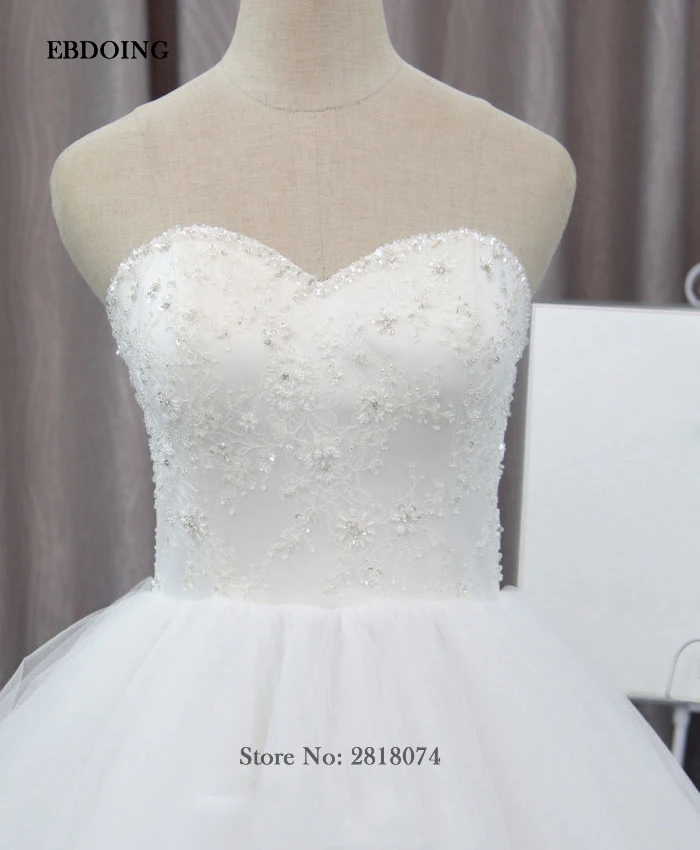 Настоящее фото Платье De Mariage свадебные платья Vestidos De Novia Русалка на шаре платье с вырезом в форме сердца, Вышитое, кружевное на заказ