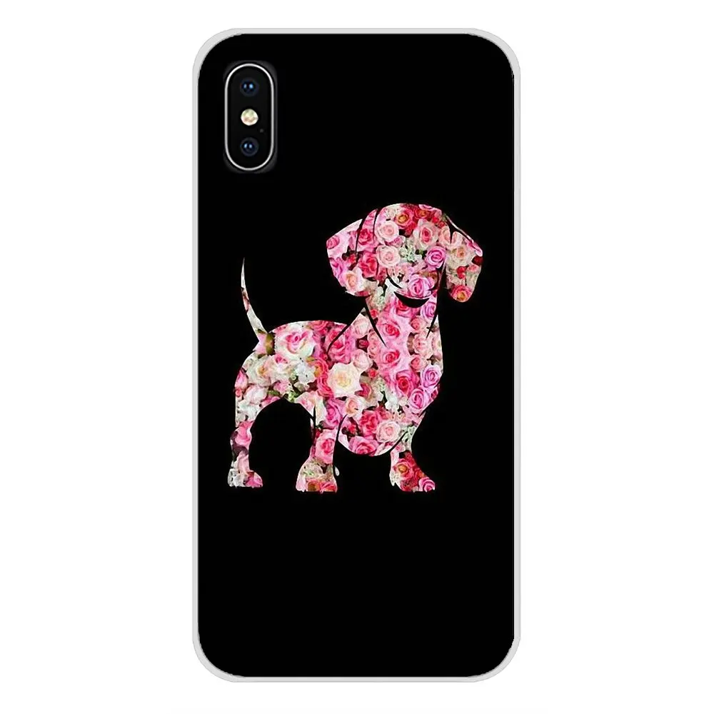 Аксессуары чехол для телефона Такса Doxie Цветок Собака Щенок Samsung A10 A30 A40 A50 A60 A70 Galaxy