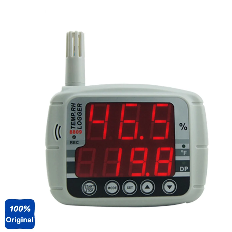 

Large LED Display High Precision Humidity Temperature DataLogger Outdoor Hygrothermograph AZ8809