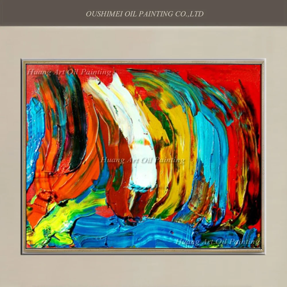 Оптовая продажа ручная роспись яркий красочный нож абстрактный пейзаж живопись