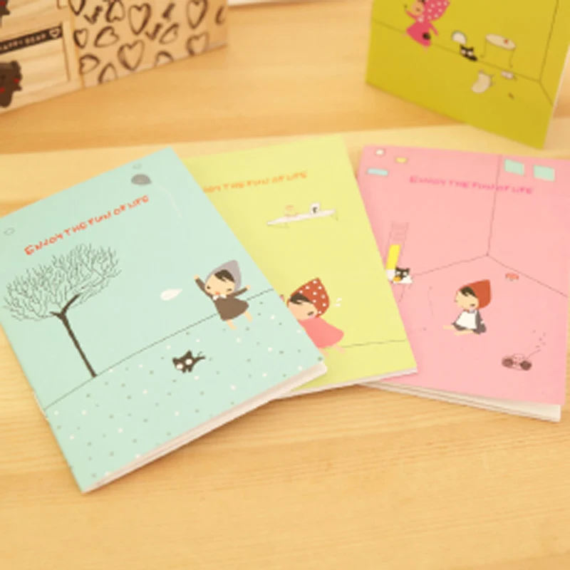 Блокнот с маленьким красным капюшоном 12*8 5 см 7 шт./лот ученическая призовая