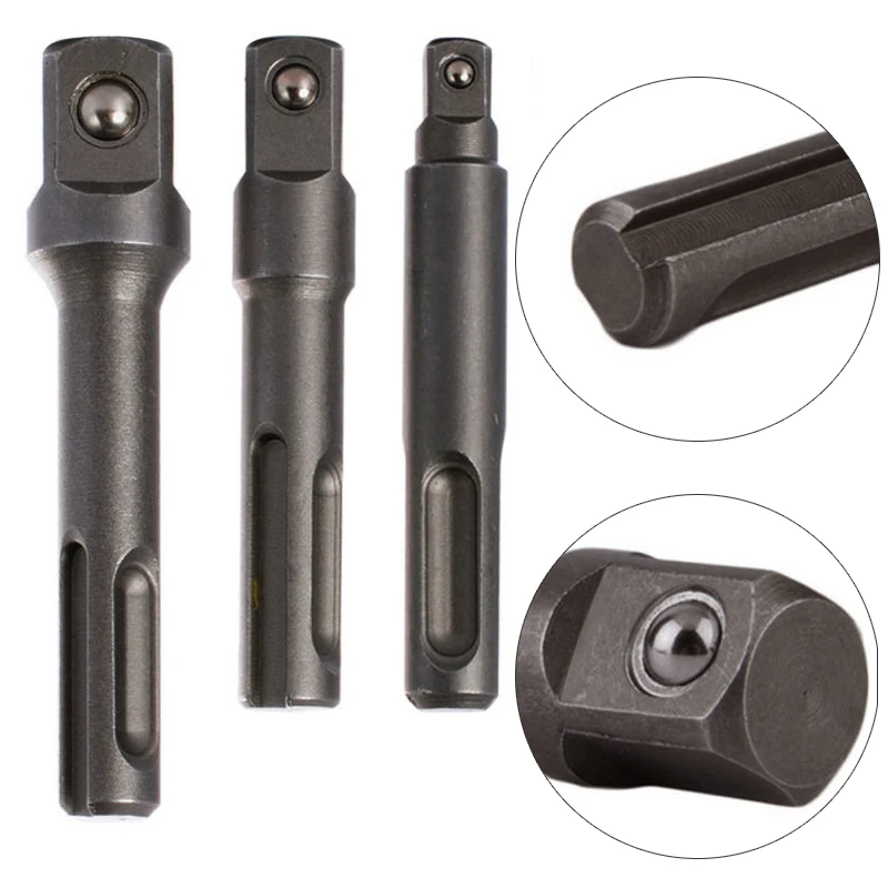 3pcs x 1/2'' 3/8'' 1/4'' Socket Nut Driver Adapter Drill Bit