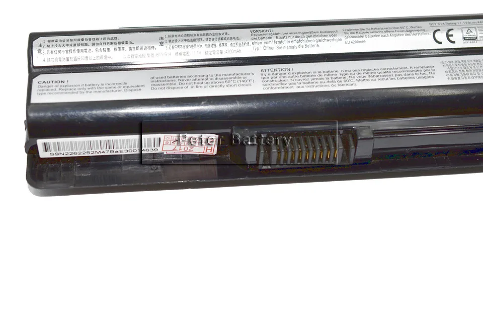 Аккумулятор JIGU для ноутбука MSI FX610 FX620 FX700 GP60 GE60 GE70 20C 20E 2PC 2PE 2PF 2PG 2PL 2QD 2QE 2QL оригинал |