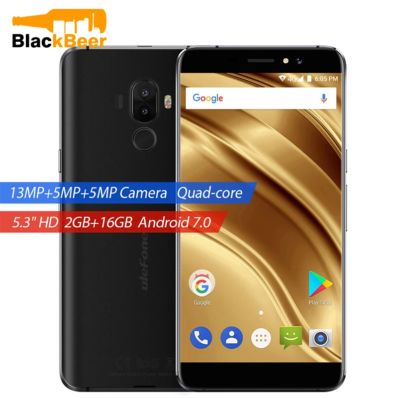 Смартфон Ulefone S8 Pro с двумя камерами мобильный телефон 5 3 дюймов HD MTK6737