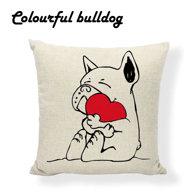 Дизайнерские дать мне Hug Наволочка на подушку щенки мопса французский Подушка с