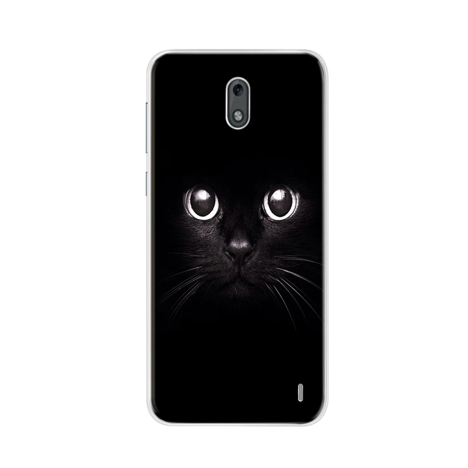 Розовый Мягкий чехол для телефона Nokia 2 прозрачный силикон ТПЭ бампер для Nokia 2 задняя крышка Nokia2 TA-1029 TA-1035 милые чехлы с принтом - Цвет: Розовый
