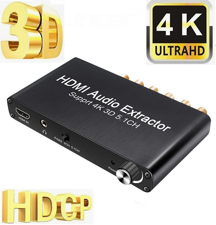 Цифровой аудио декодер 3 5 каналов HDMI экстрактор 4K 3D преобразователь 1 мм выход в