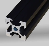 1pc 500mm aluminum profile european standard black 2020 v slot aluminum profile extrusion frame for cnc 3d printers laser stand