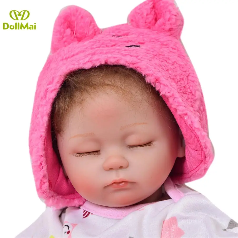 DollMai 16 дюймов 40 см bebes reborn хлопок тело силиконовые конечности куклы Розовая звезда