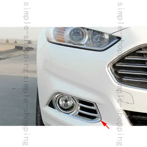 2 шт. Хромированная передняя противотуманная фара Накладка для Ford Fusion Mondeo 13 14|for ford