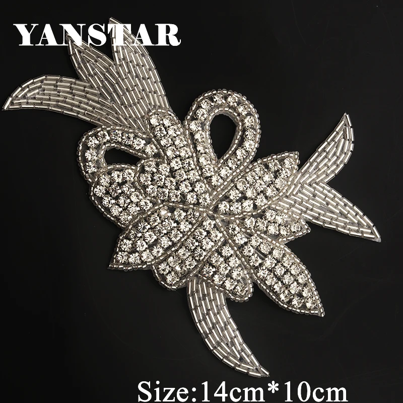 

YANSTAR, 5 шт., оптовая продажа, аппликация со стразами, свадебное платье, пояс, шитье для свадебных платьев, пояс, аксессуары для свадебного плат...