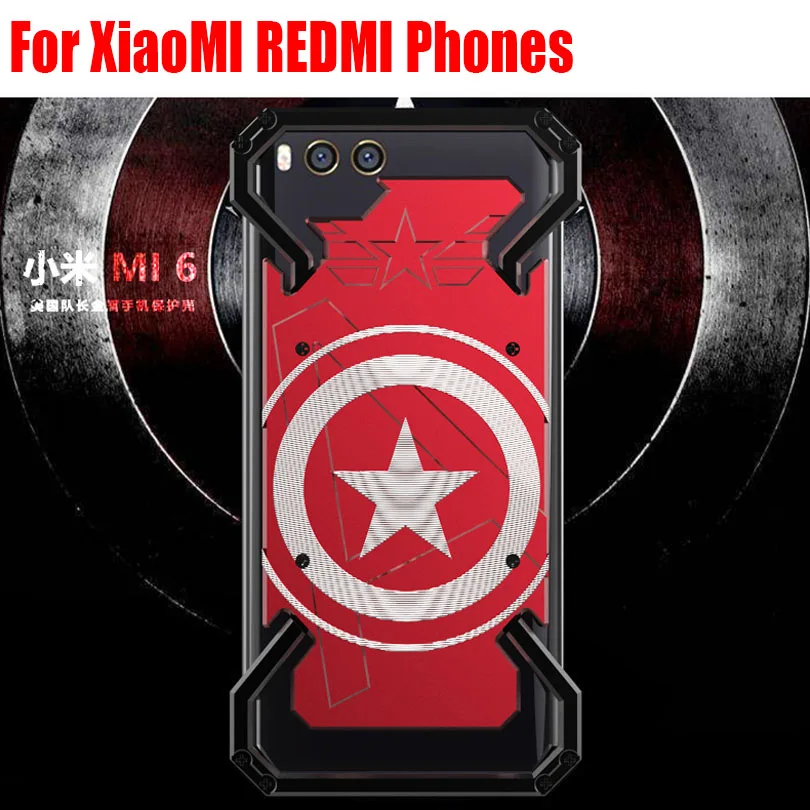 Чехол для Xiaomi Redmi Note 8 Pro Note7 RedMI 7 6 5X 5S Plus 4X K20 Pro модный классный Алюминиевый металлический чехол с изображением капитана США HP101
