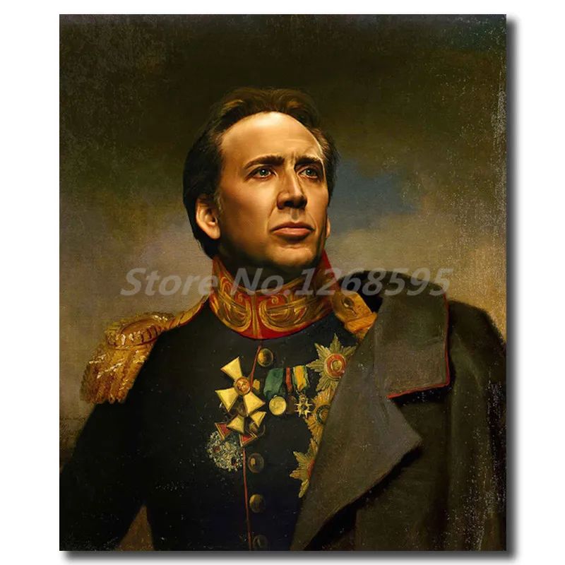 Николас Кейдж портрет HD Wall Art Винтаж постер и принт холст живопись, декоративная картина для офиса Гостиная Home Decor
