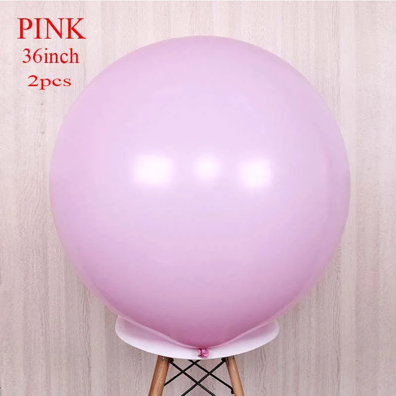 36inch style 2 10 18 36 дюймов Большой пастельных шарики Baby Shower украшения мгновенной проявки Macaroon баллоны Blanc на свадьбу и день рождения Globos латексный воздушный шар S6XZ - Цвет: 36inch style 2