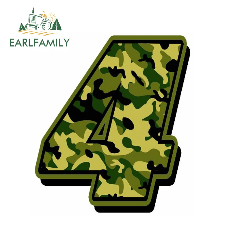 EARLFAMILY 13 см x 10 гоночные номера виниловые камуфляжные зеленые наклейки Мотокросс