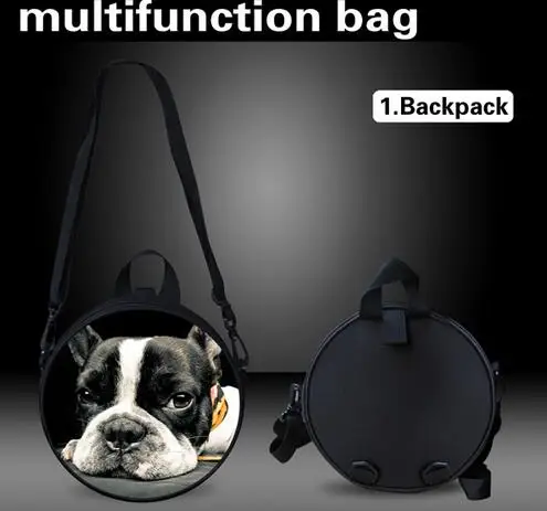 Модный Круглый мини рюкзак для девочек маленькая сумка на плечо в полоску детей