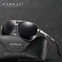 ezreal mens alloy hd polarized mens sunglasses men mirror sun glasses square goggle eyewear accessories for men female 8521