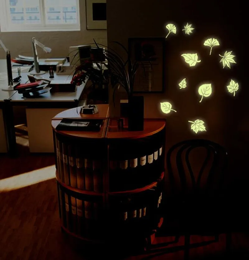 Творческий лист кленовые листья ночь светится в темноте светящиеся наклейки на