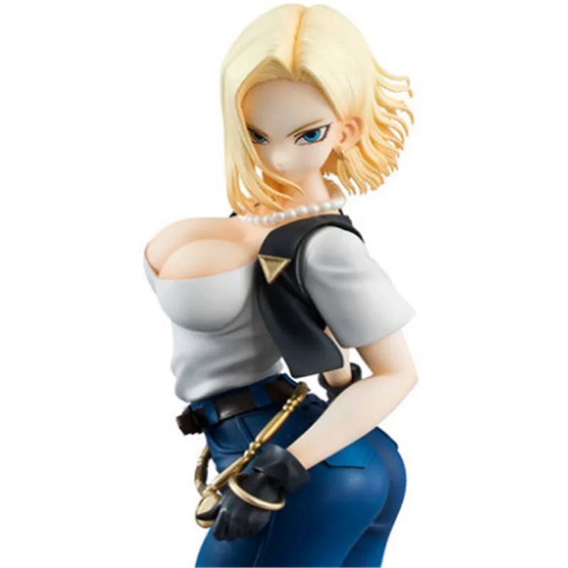 20cm Anime Dragon Ball Z Glitter &amp Glamours Android NO. 18 Lazuli Jeans Ver PVC Action Figure Collection doll Model sexy Toys | Игрушки и