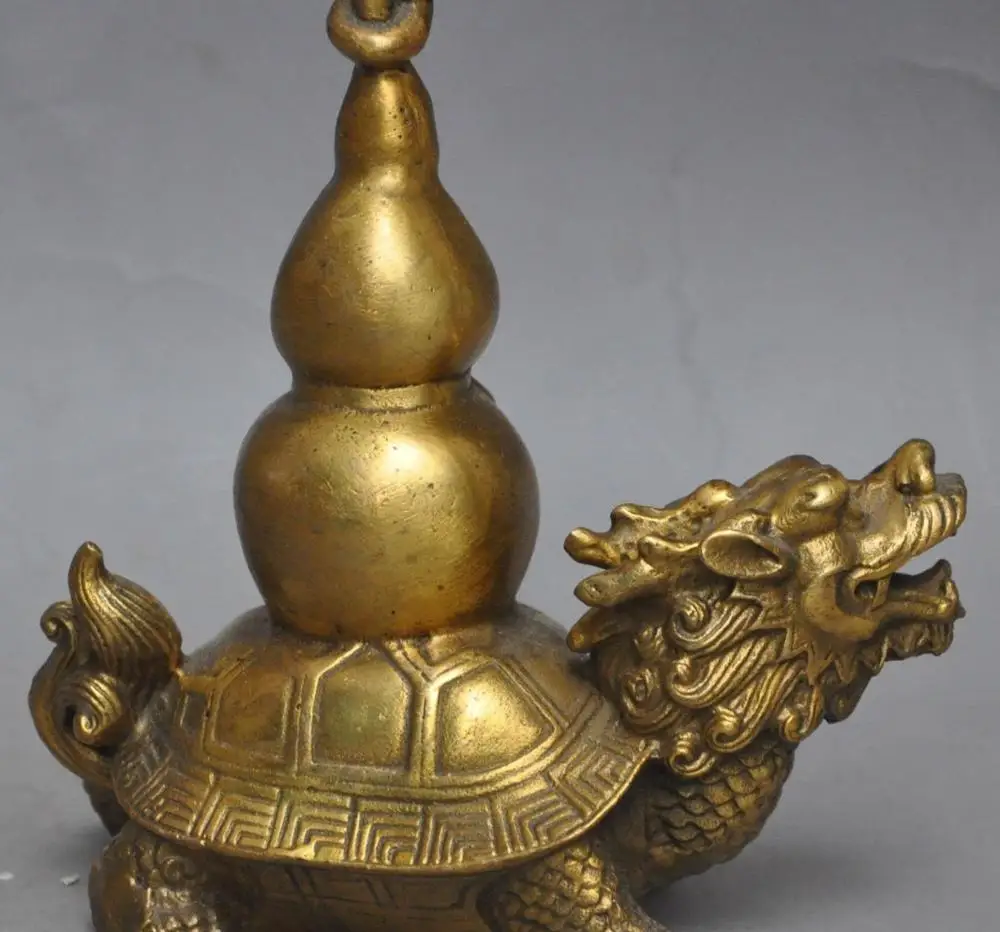 5 &quotКитайский латунный по феншуй долголетие Дракон черепаха Тыква фу счастливая