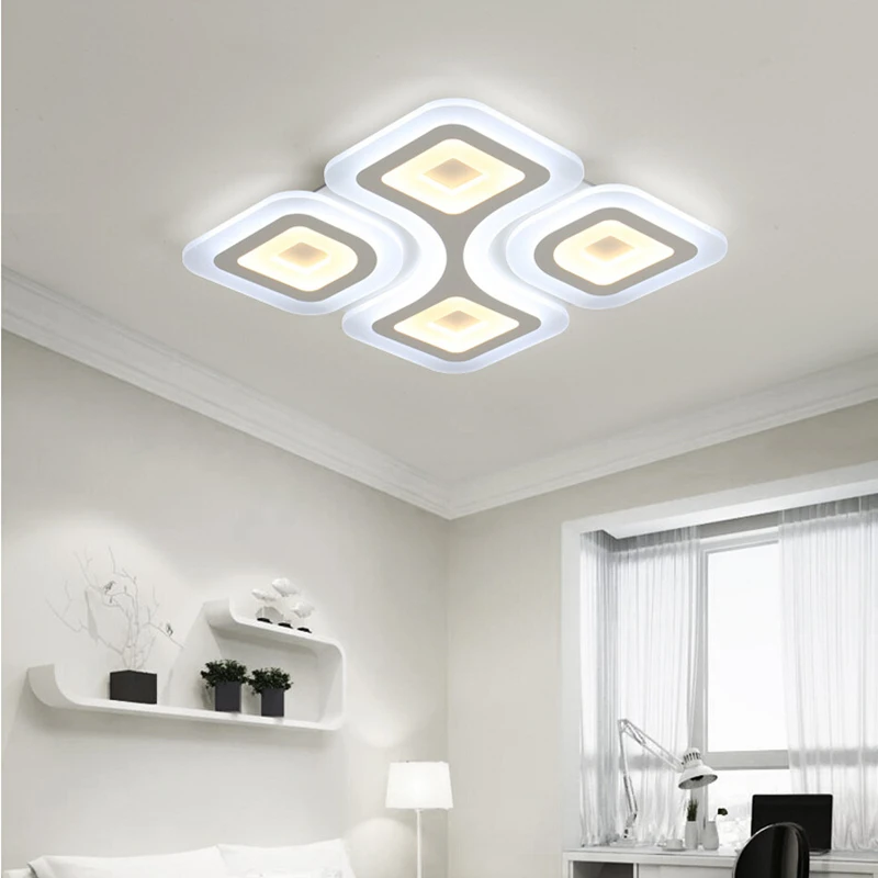 Ультратонкие акриловые современные светодиодные потолочные лампы для гостиной