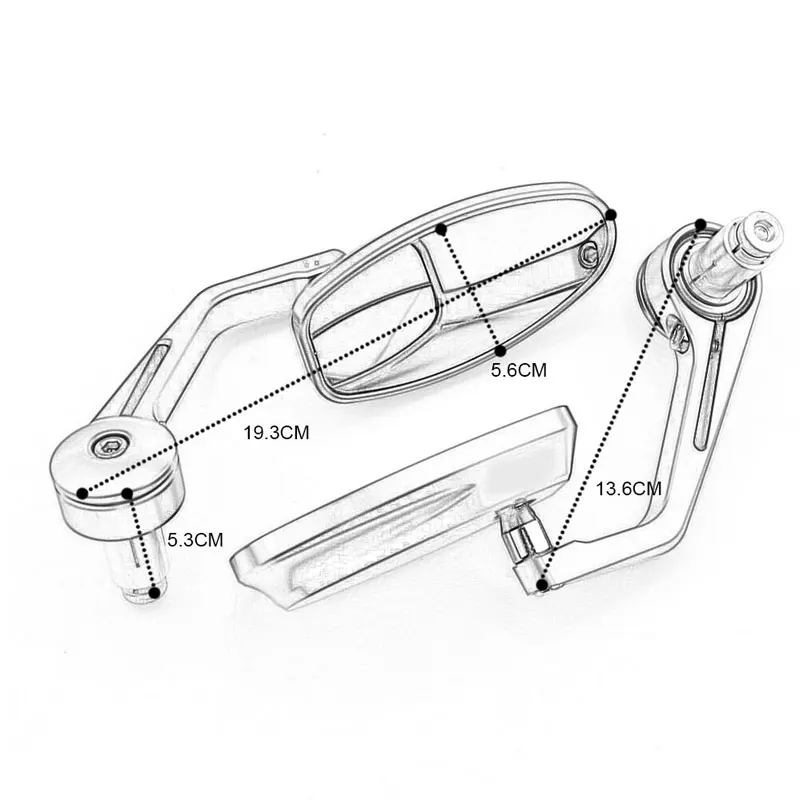 Motorcycle Mirrors Blue Glass 22mm Handlebar Rearview For Aprilia rsv4 rs125 sr50 650 rs50 rsv1000 750 Bar End Mirror Rear view |