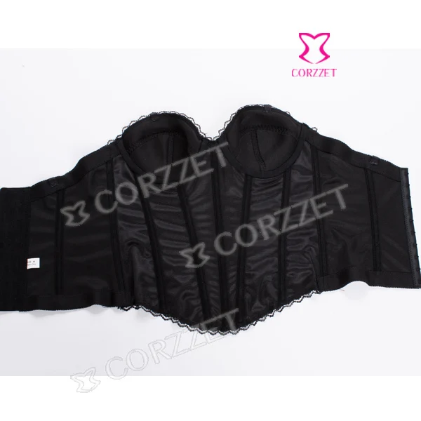 Латексный Бурлеск Корректирующее белье корсажное для женщин Женский черный