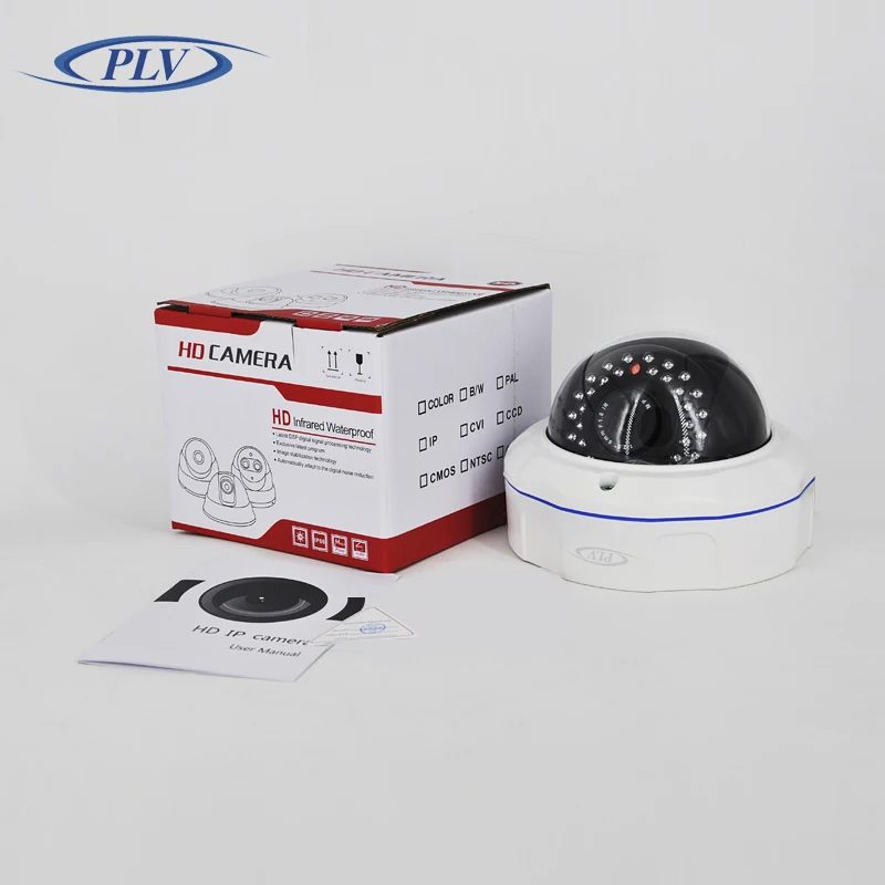 Встроенный POE 2-МЕГАПИКСЕЛЬНАЯ Ip-камера Купольная IP66 Водонепроницаемый 1K10 Вандал
