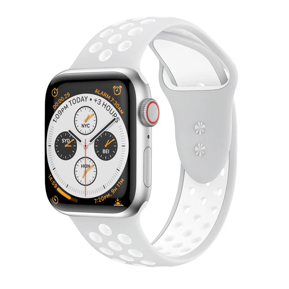 Ремешок correa для apple watch 1/3/5 42 мм 38 адаптер iwatch 4 40/44 браслет спортивный силикон |