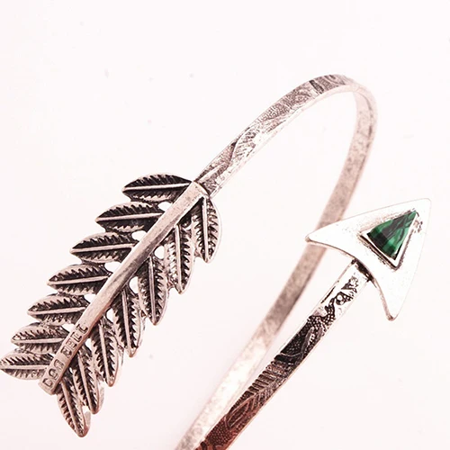 Женский Спиральный Браслет-манжета спираль племенная стрела верхняя рука