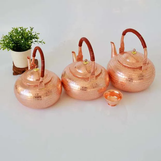 1 шт. чайник из чистой меди ручной работы Фиолетовый | Дом и сад