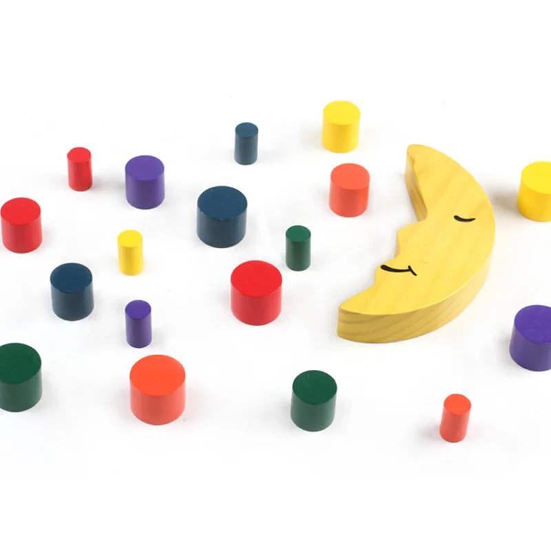 Обучающие деревянные игрушки для детей в форме Луны геометрический луч | Игрушки