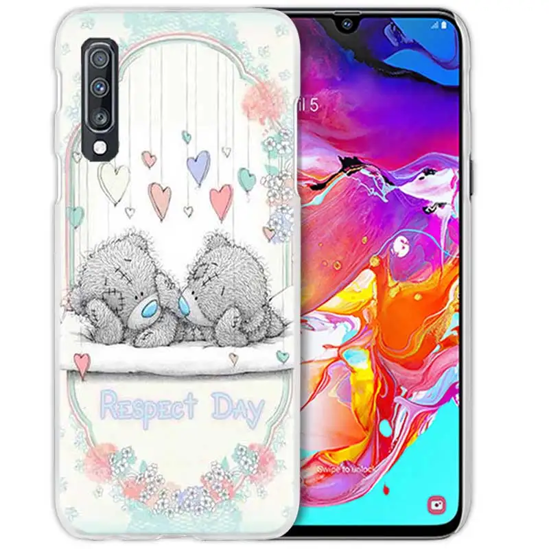 Чехол Teddy Me To You Bear для samsung Galaxy A50 A70 A20e A40 A30 A20 A10 A8 A6 Plus A9 A7 жесткий прозрачный чехол для телефона из поликарбоната