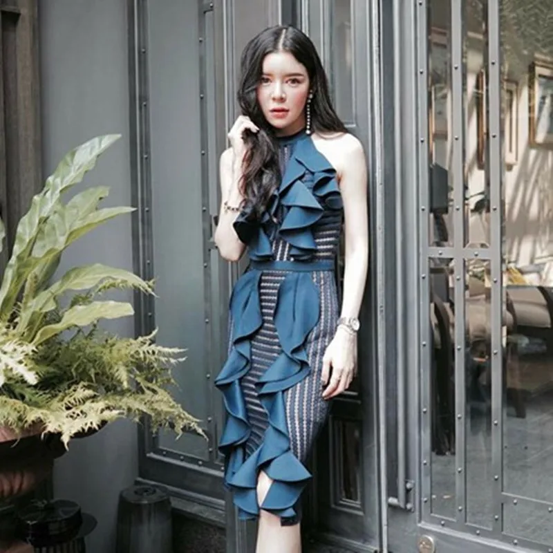 Женское вечернее платье-Автопортрет модельное кружевное платье с популярным