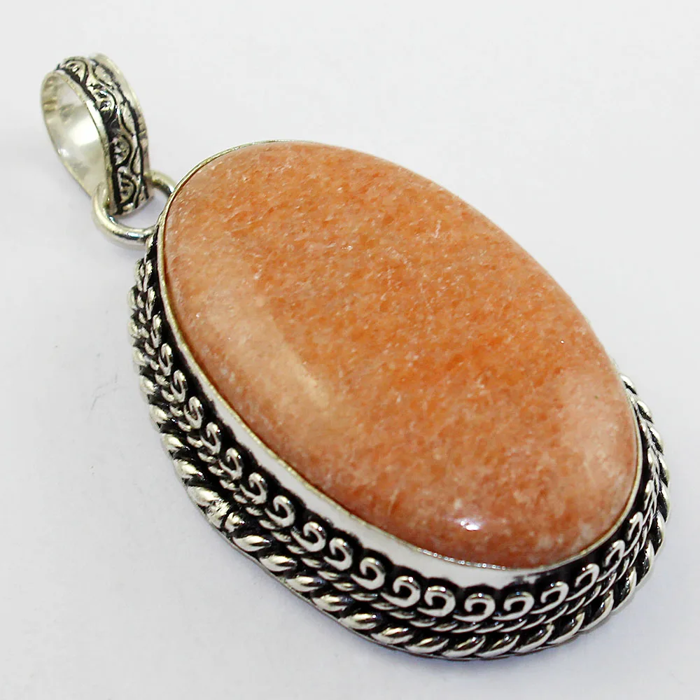 Подвеска из драгоценного камня серебряное покрытие над медью 69 мм P1349|stone pendant|gem