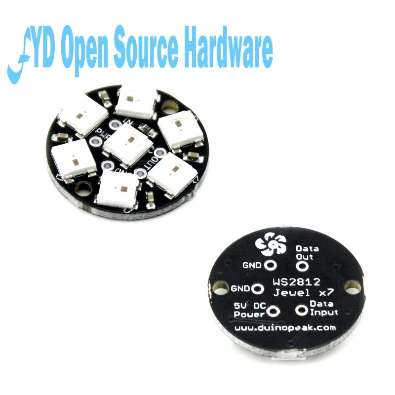 7 бит X WS2812 5050 RGB светодиодная кольцевая лампа светильник встроенными драйверами |