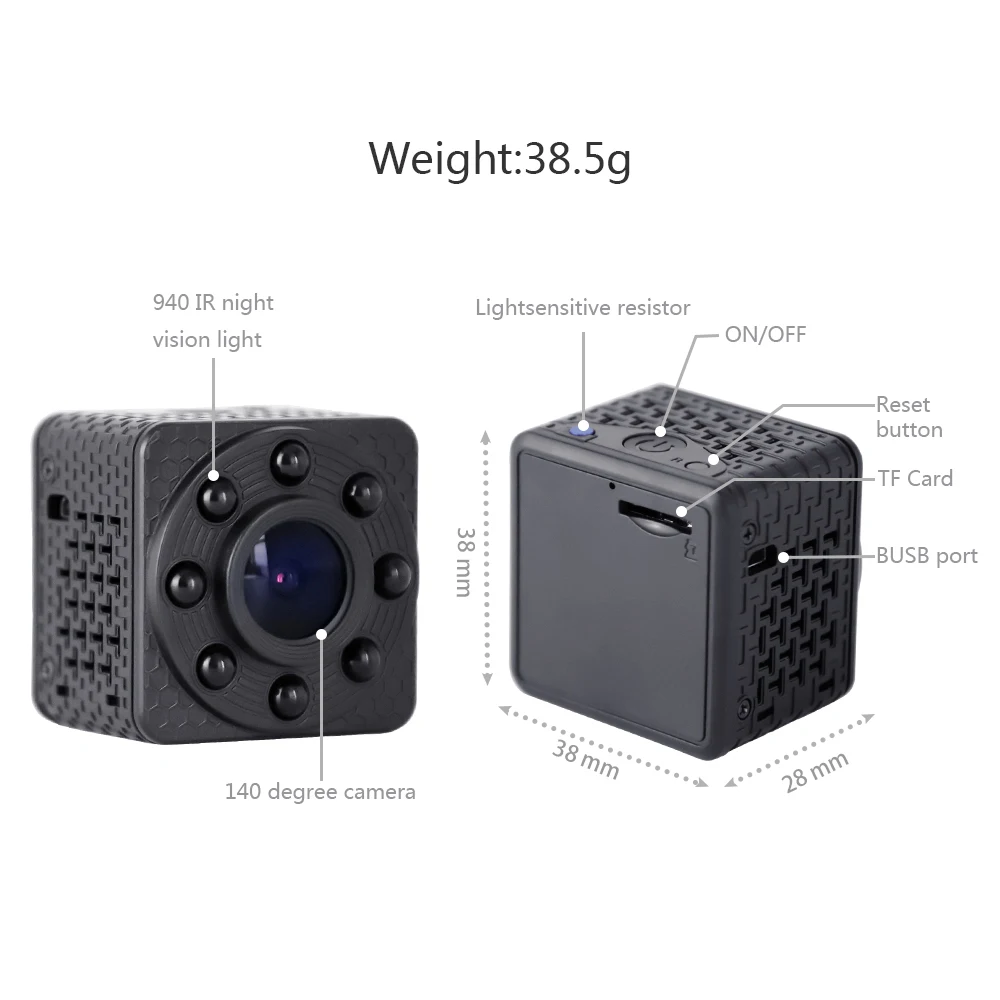 Мини-камера PUAroom 1080P Wi-Fi ночное видение | Безопасность и защита