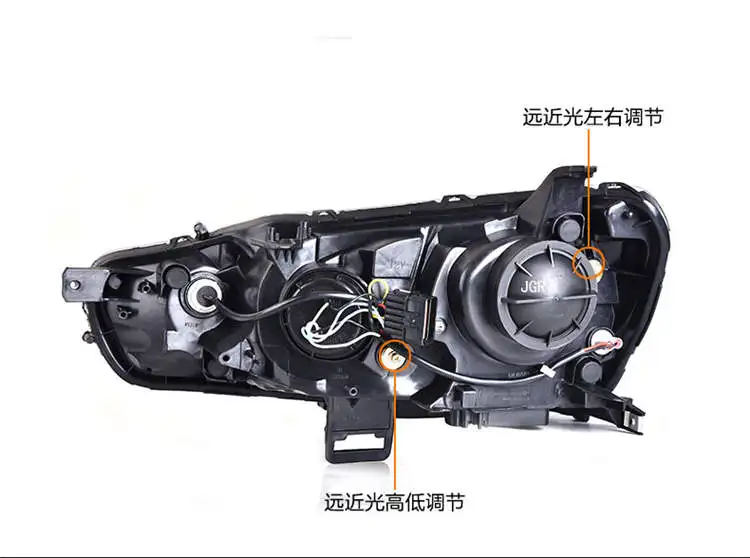 2 шт. светодиодный фары для Mitsubishi Lancer-ex 09-16 Автомобильный светодиодный фонарь двойной ксеноновый Объектив Автомобильные аксессуары дневные ходовые огни