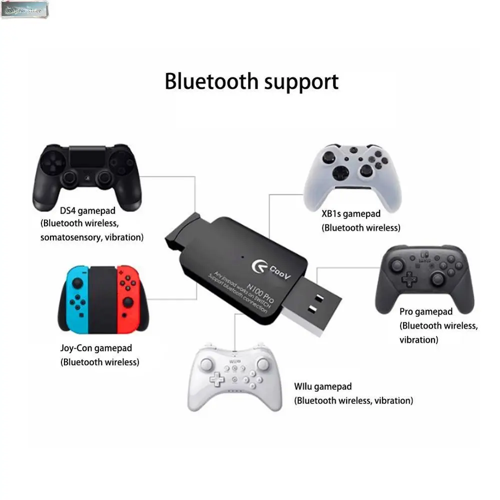 Конвертер Coov N100 PRO для PS4/Xbox One/Xbox 360 с USB контроллером адаптер Nintendo Switch NS проводной