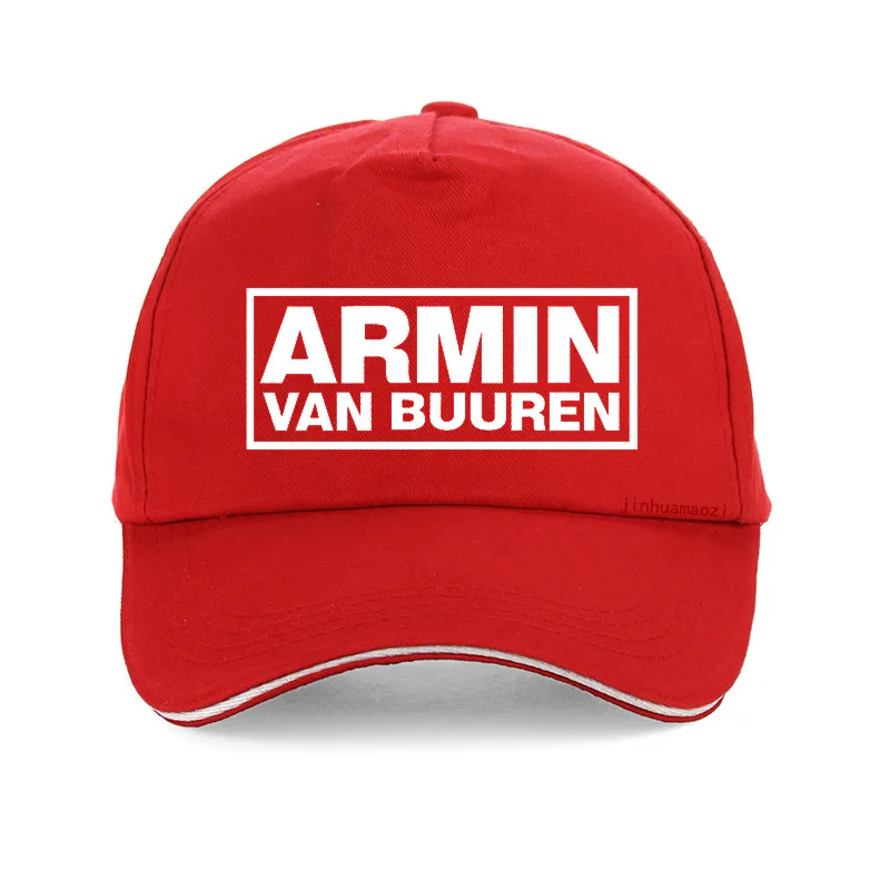 Красный ARMIN VAN BUUREN бейсболка с принтом ASOT HOUSE MUSIC IBIZA RAVE DJ для мужчин и женщин регулируемая бейсболка шапки чепчик унисекс - Цвет: Красный