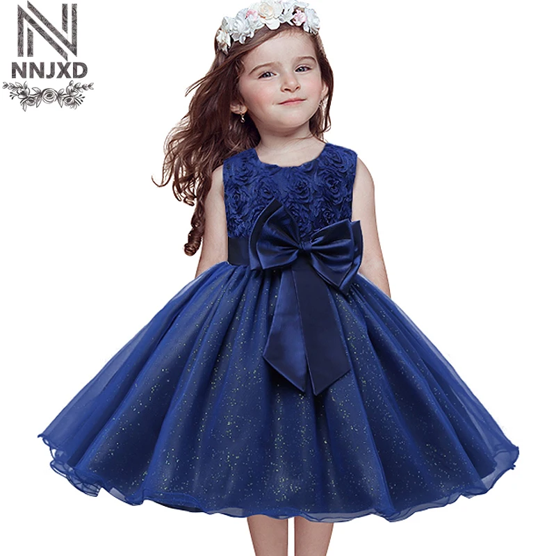 Лето 2018 Новые Вечерние платья на крестины для маленьких девочек день рождения