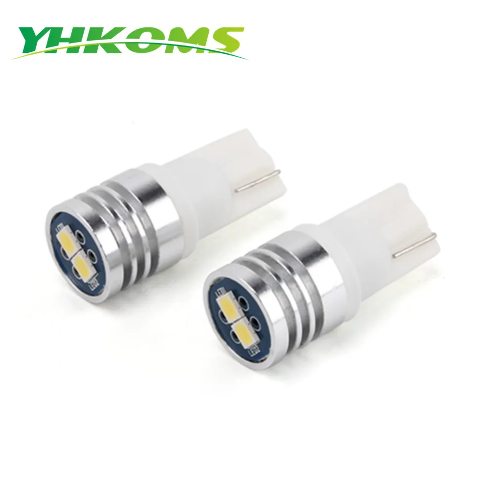 YHKOMS 2 шт. T10 светодиодный светильник Клин для лампы SMD 3030 Чипсет W5W 2825 158 192 168 194 137LM