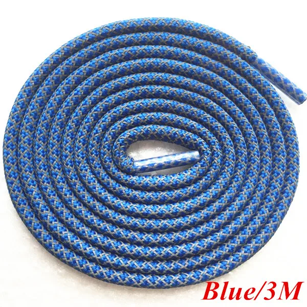 Blue 3M 4", 3 м, рефлективные веревки шнурки круглые веревочные шнурки ночного бега шнурки для кроссовок Yeezy Boost спортивная обувь - Цвет: Blue 3M