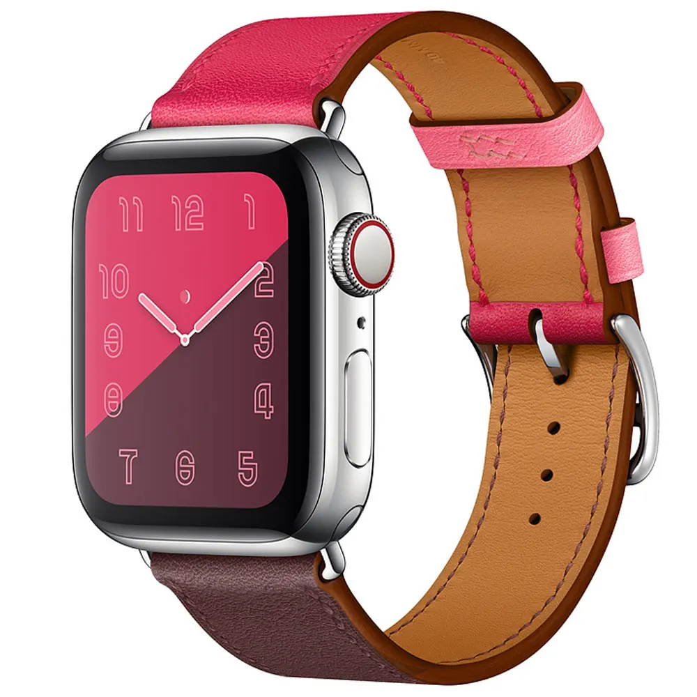 100% Пояса из натуральной кожи ремешок для Apple Watch серии группа 3/2/1 кожаный 42 мм 38 iwatch
